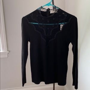 Black Sandro lace top